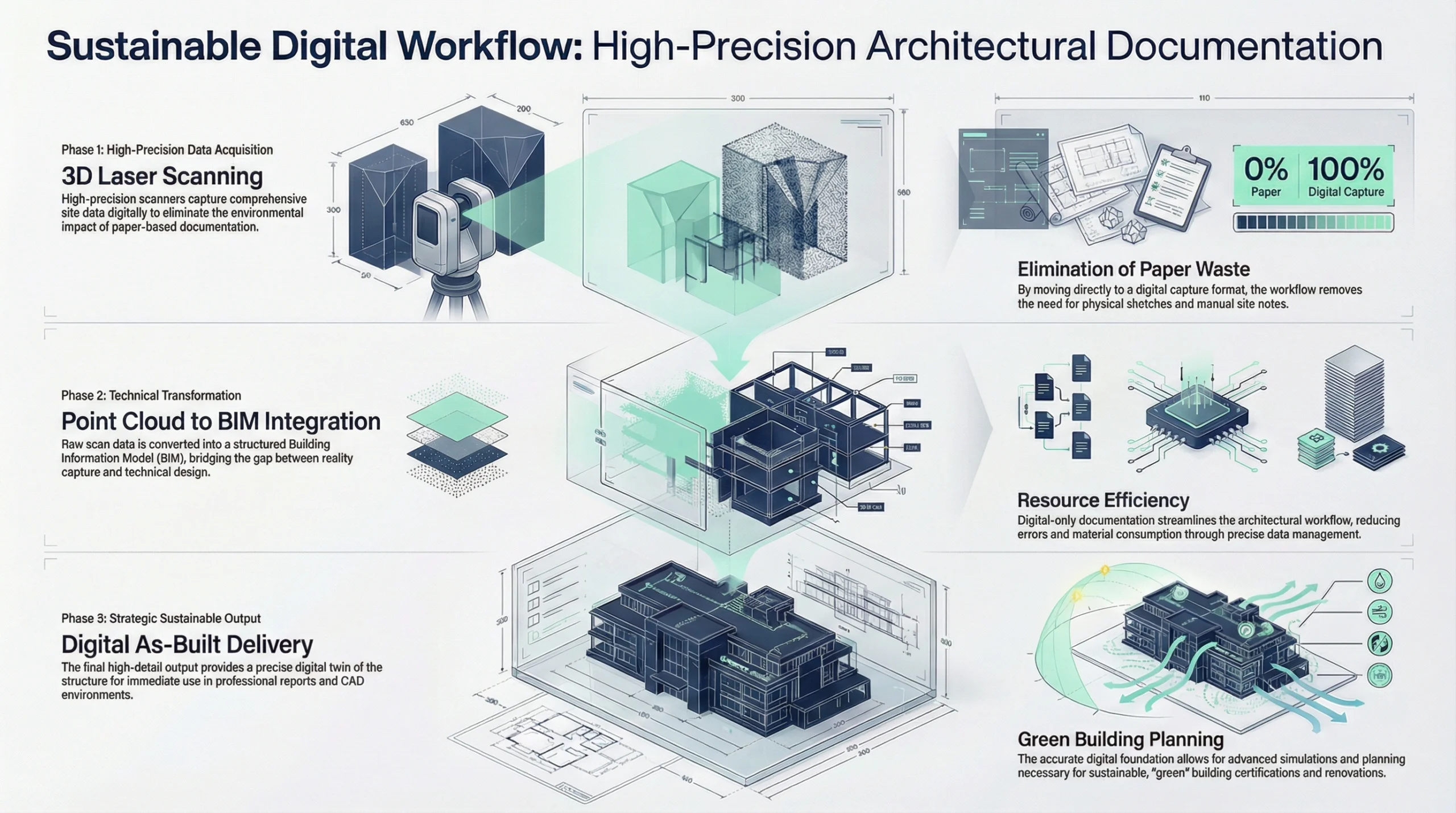 Digital workflow and Scan-to-BIM process